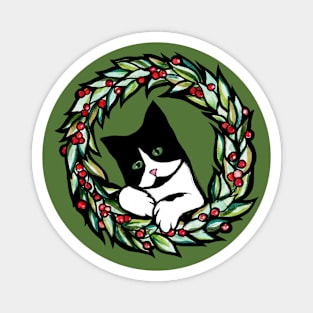 Christmas Kitty Cat Magnet